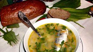 Рецепты супчиков с копченой рыбкой Суп из скумбрии холодного копчения